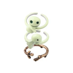Bijoux|Maison Ghibli Bague 3 anneaux Kodama - Princesse Mononoké