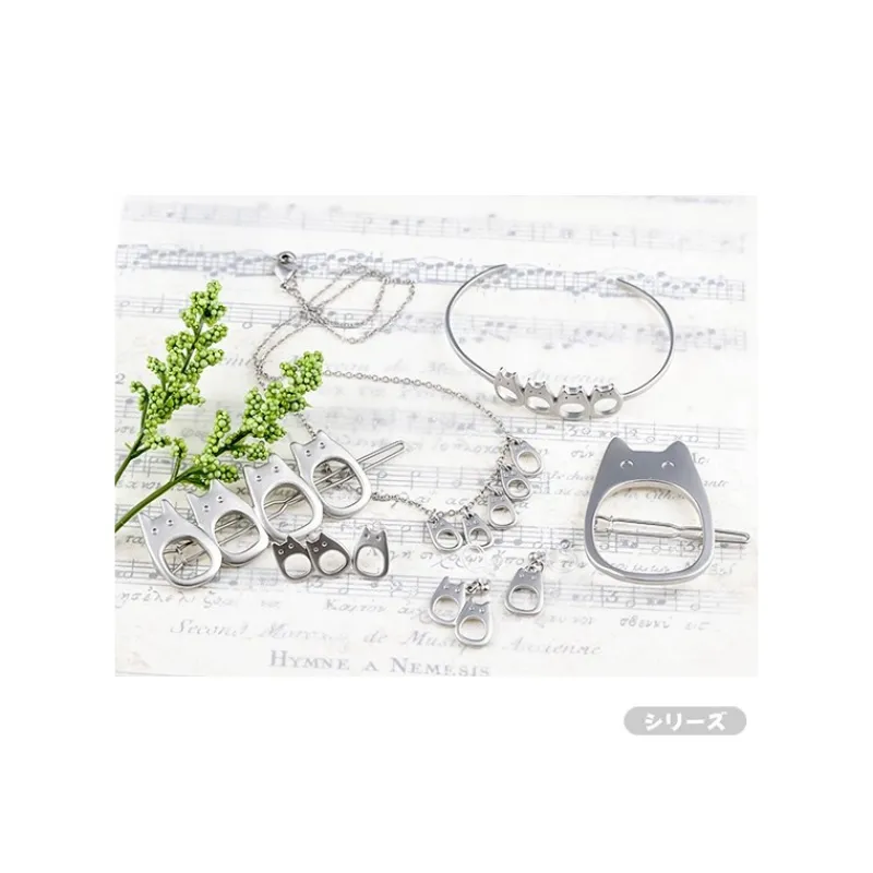 Bijoux|Maison Ghibli Bijou Barette Totoro Blanc Metal- Mon Voisin Totoro