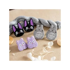 Bijoux|Maison Ghibli Bijou Boucle d’oreilles à Clips Broderie Jiji - Kiki la petite sorciè
