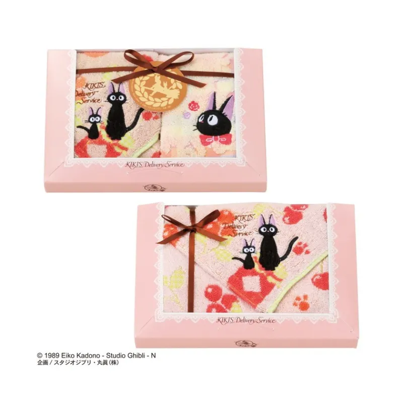 Linge De Maison|Maison Ghibli Boîte cadeau 3 serviettes Jiji Confitures Fruits Rouges - Kiki la pet