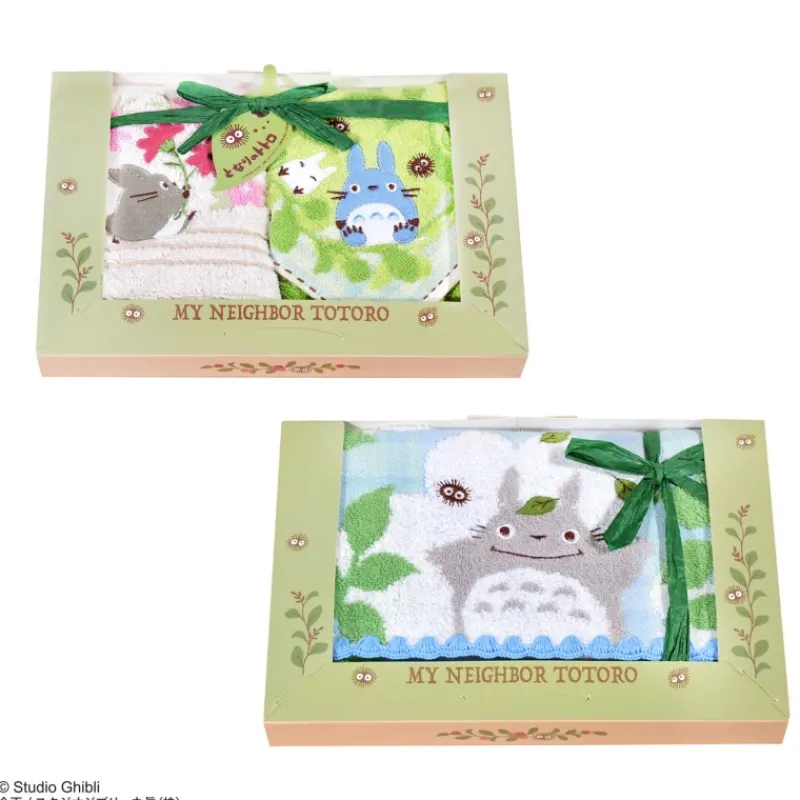 Linge De Maison|Maison Ghibli Boîte cadeau 3 serviettes Soleil de la forêt - Mon Voisin Totoro