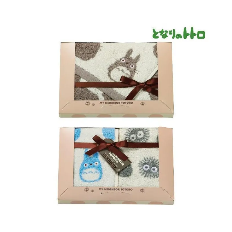 Linge De Maison|Maison Ghibli Boîte cadeau 3 serviettes Totoro&Noiraudes - Mon Voisin Totoro