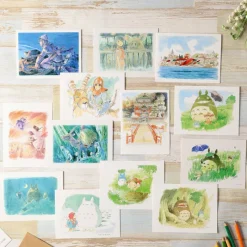 Cartes Postales Et Papier À Lettres|Maison Ghibli Carte de vœux aquarelle 24 x 15,8 cm Été - Mon Voisin Totoro
