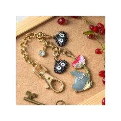 Straps|Maison Ghibli Chaînette Charms Totoro Gris & Fleur - Mon Voisin Totoro