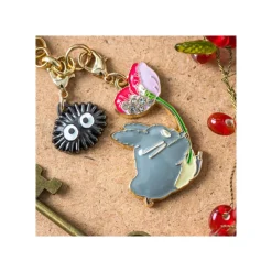 Straps|Maison Ghibli Chaînette Charms Totoro Gris & Fleur - Mon Voisin Totoro