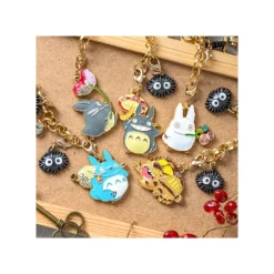 Straps|Maison Ghibli Chaînette Charms Totoro Gris & Fleur - Mon Voisin Totoro
