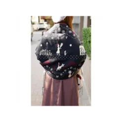 Textile|Maison Ghibli Etole Avec Boutons Kiki La Ville Sous La Neige - Kiki la petite sorci
