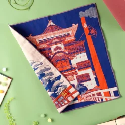 Textile|Maison Ghibli Mouchoir Imabari Palais d’Arubaya 40x40 cm - Le Voyage de Chihiro