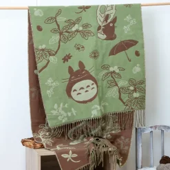 Textile|Maison Ghibli Étole vert clair Totoro & Chatbus - Mon Voisin Totoro