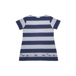 Textile|Maison Ghibli Tunique À Rayures Kiki Koriko Ville Noir&Blanc - Kiki la petite sorci