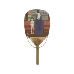 Accessoires|Maison Ghibli Éventail Bambou Chihiro & No Face dans le train - Le Voyage de Chihir